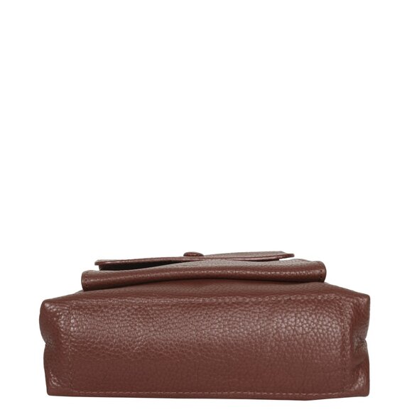 Leather Brown Crossbody Shoulder Bag for Men & Women –Sling Bag for Daily Use - Picture 7 of 10